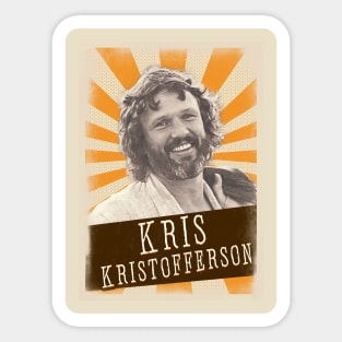 Vintage Aesthetic Kris Kristofferson 80s Sticker